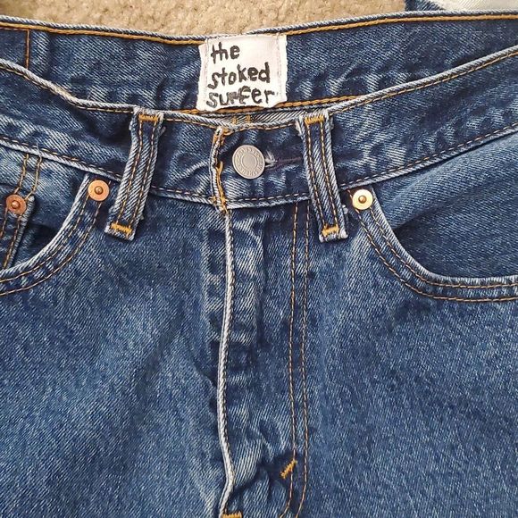 Levi's Distressed Hand Painted Cut Out 505 Jeans - 32 x 29 - Picture 11 of 11